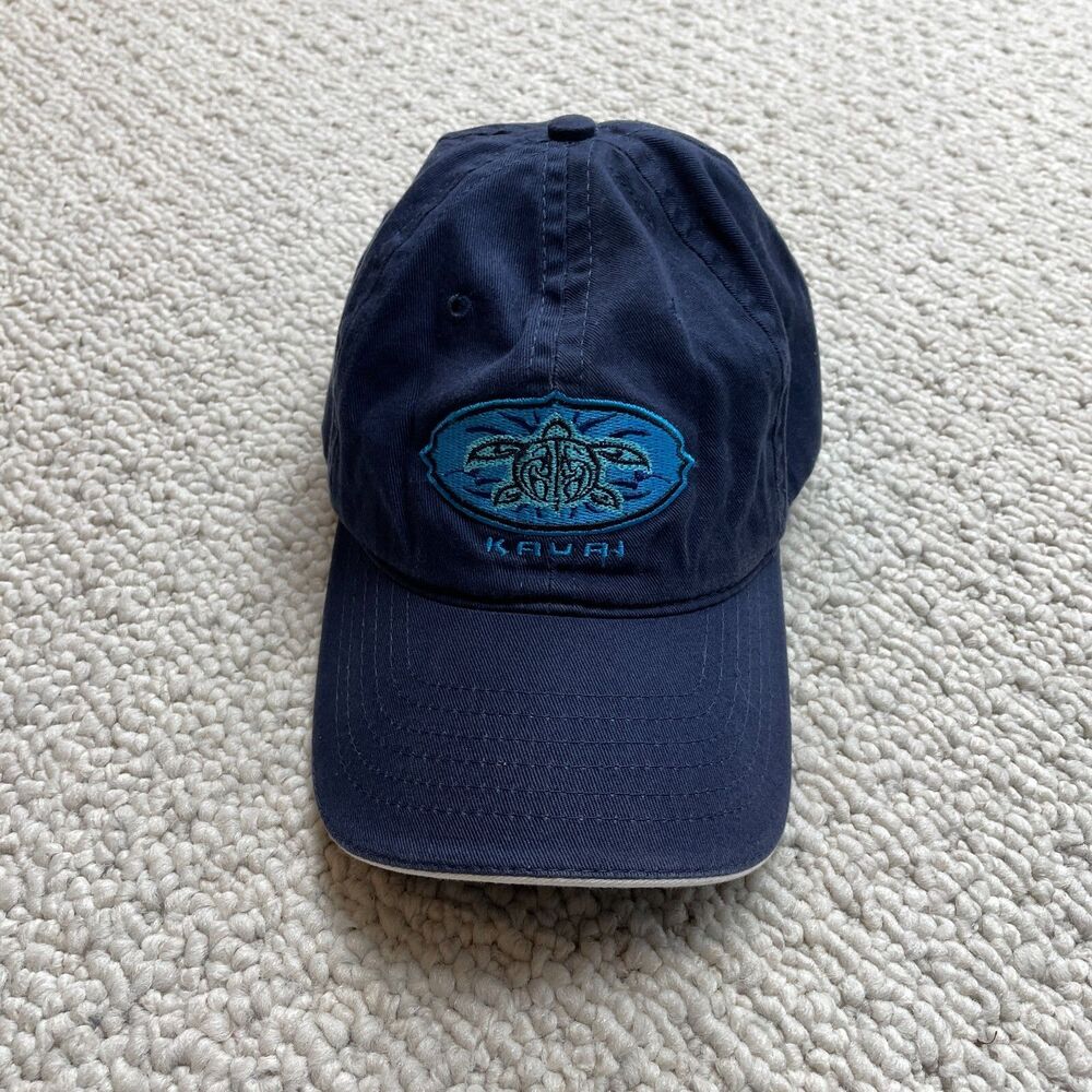 Crazy Shirts Hawaii Hat Cap Strapback Blue Kauai Beach Island Surf Boys Youth